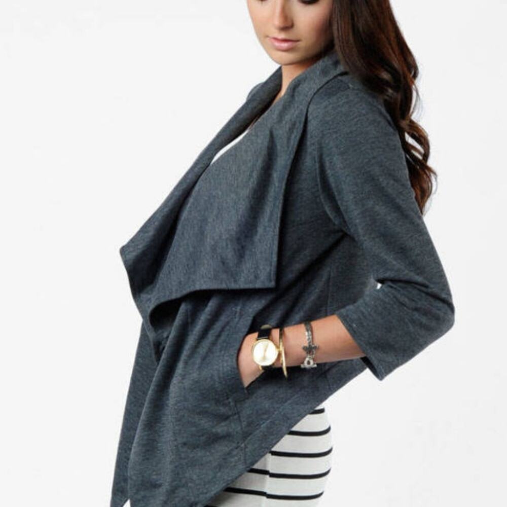 MinkPink Open Front Hi Lo Cardigan - XS